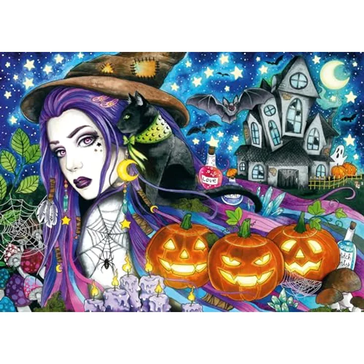 Ravensburger Puzzle Halloween Magic, 1000 Teile, 69,90 x 49,70 cm, für Puzzlefans ab 14 Jahren
