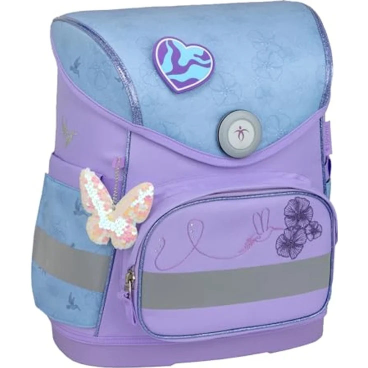 Belmil Compact mit Patches Schulranzen Set 5-teilig mit Brustgurt (405-41/AG/B/S) (Tropical Hummingbird) - Kinder Schulranzen-Set für die 1. bis 4. Klasse, 19 L Volumen, Fidlock Magnetverschluss, AGR geprüft & empfohlen – Bild 3