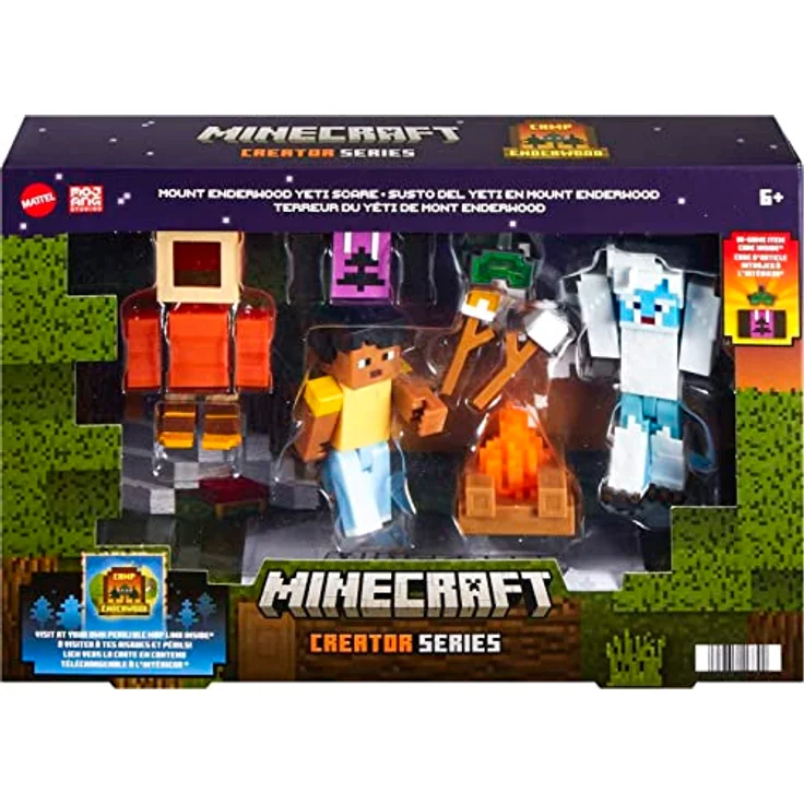 Minecraft Creator Storypack, Sammelfiguren Set mit 2 Actionfiguren und 3 DLCs für Camp Enderwood – Bild 6