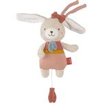 Fehn Mini-Spieluhr Hase fehnNATUR – Kuscheltier & Einschlafhilfe mit Baumwolle (kbA) – Melodie „Mozarts Wiegenlied“ beruhigt in jeder Situation zuhause & unterwegs – für Babys & Kleinkinder