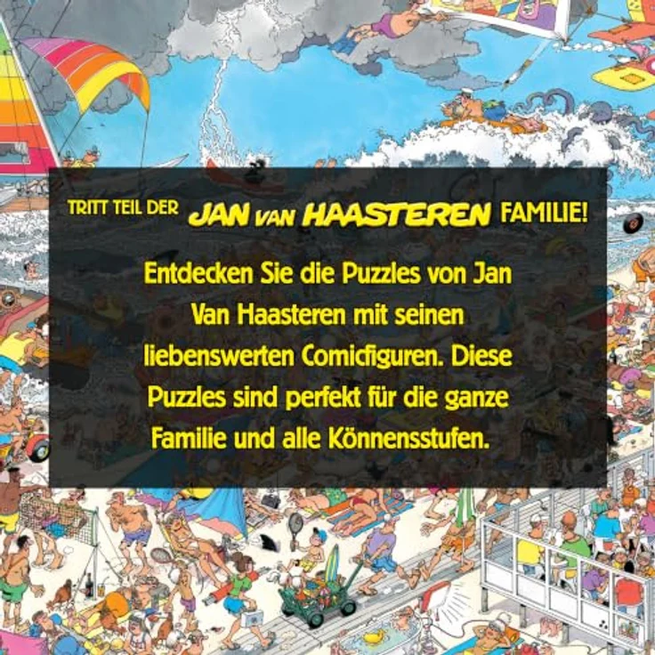 Jan van Haasteren At the Beach, 1500 Teile Comic Puzzle in limitierter Auflage mit detailreicher Strandszene und humorvollen Charakteren – Bild 5