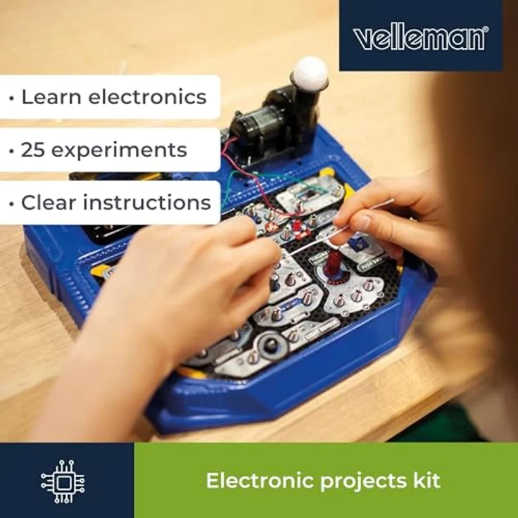 Velleman Elektronik-Projektset für Kinder ab 8 Jahren, 25 Experimente zur Förderung von STEM-Fähigkeiten, sicher und kinderfreundlich – Bild 2