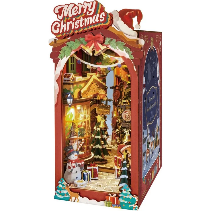 ROLIFE 3D-Puzzle Book Nook "Christmas Street", 289 Puzzleteile, Buchstütze und Dekorationsobjekt
