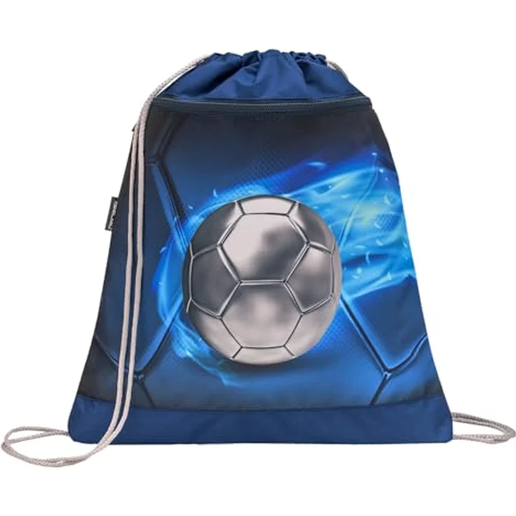 Belmil Schulranzen "Classy" 2025, Fußball Design, 4tlg. Set für Jungen, Ergonomisch, Leichtgewicht, Reflektierende Elemente – Bild 9
