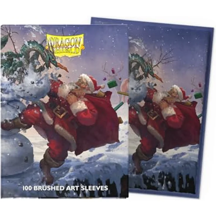 Dragon Shield Brushed Art Sleeves Christmas 2025, 100 Stück - Hochwertige TCG-Schutzfolie für Pokémon, Magic: The Gathering, Flesh & Blood und One Piece, 63x88 mm – Bild 2