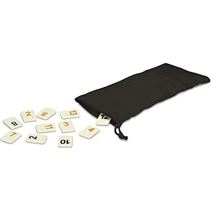 Cayro Rummi, klassisches Brettspiel für 2-4 Spieler, ab 8 Jahren, 106 Teile, inklusive Stofftasche und 4 Ständern – Bild 3