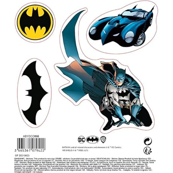 ABYstyle - DC Comics Aufkleber, 16 x 11 cm, Batman und Logo – Bild 3