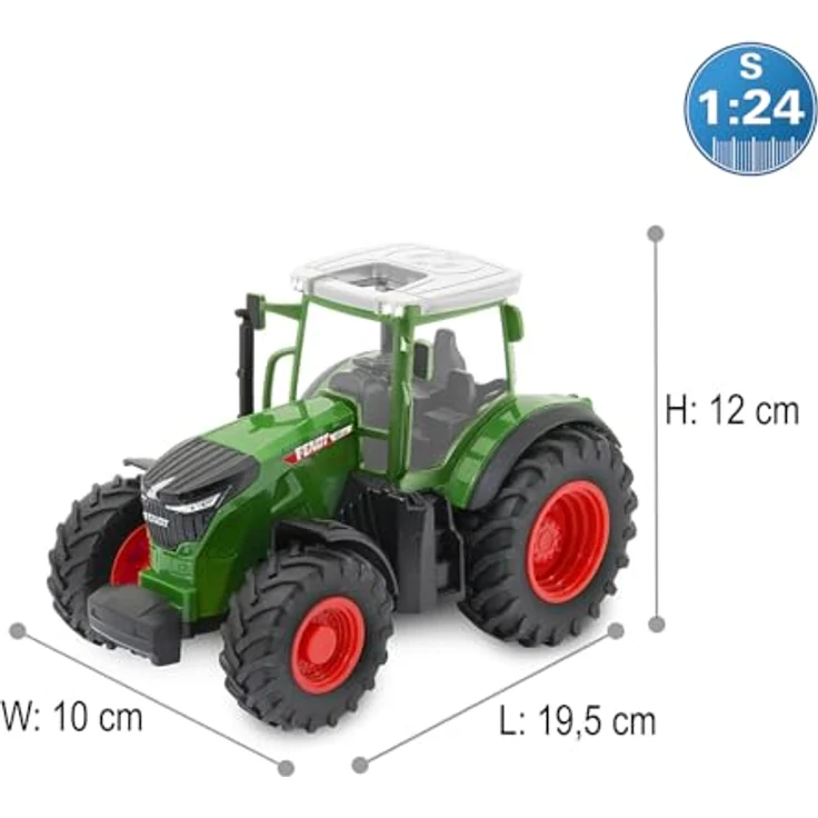 Jamara RC-Traktor Fendt 1050 Vario 1:24S, 2,4GHz mit LED Licht und gesperrter Antriebsachse, inklusive Akku – Bild 3