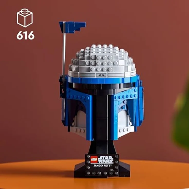 LEGO Star Wars™ 75408 Jango Fett Helm Bausatz, detailgetreu mit verstellbarer Antenne, 616 Teile, mehrfarbig – Bild 2