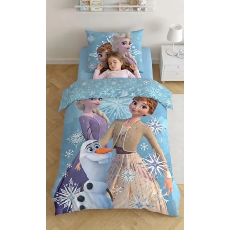 Jerry Fabrics Disney Frozen Bettwäsche Eiskönigin Anna ELSA Snow 135/140x200, 100% Baumwolle, Wendebettwäsche, für Jungen und Mädchen – Bild 5