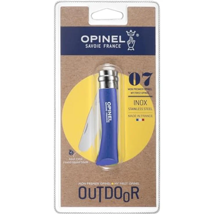 Opinel No 07, Kindermesser, rostfrei, Buchenholz, verschiedene Farben – Bild 3