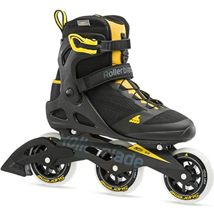 Rollerblade Herren Macroblade 100 3Wd Inlineskate, Black/Saffron Yellow, 295 – Bild 1
