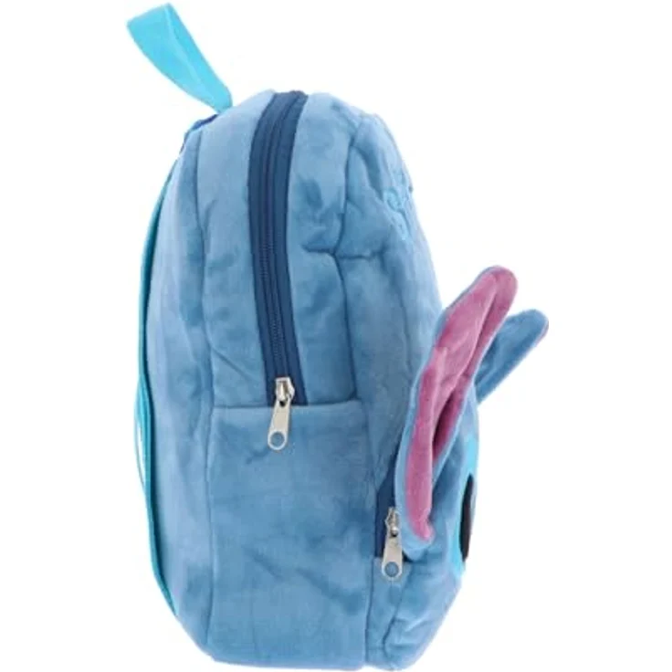 Lilo and Stitch Stitch Plüsch Rucksack, Kuscheliger Kinderrucksack mit Reißverschluss, leicht und bequem, Maße 32 x 27 x 10 cm, offizielles Lizenzprodukt – Bild 3