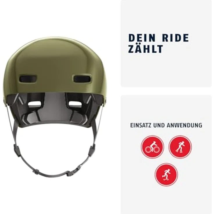 Abus Indy Helm, Dirtbike Helm in Pepper Green, M 54-58 cm, max. Sicherheitsfunktionen – Bild 2