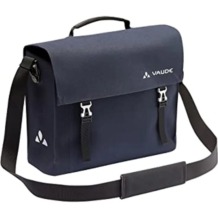 Vaude Bayreuth M, Gepäckträgertasche (12 l) aus 100 % recyceltem Polyester, wasserdicht, mit Laptopfach und Schulterträger, klimaneutral produziert
