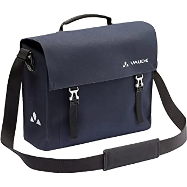 Vaude Bayreuth M, Gepäckträgertasche (12 l) aus 100 % recyceltem Polyester, wasserdicht, mit Laptopfach und Schulterträger, klimaneutral produziert – Bild 1
