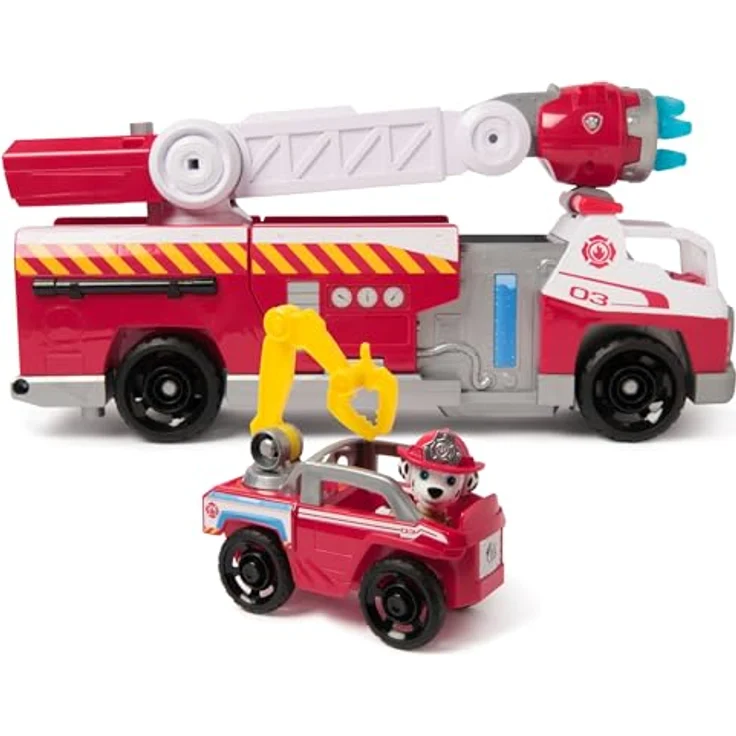 Spin Master Paw Patrol-Fire Rescue-Deluxe Feuerwehr, Spielzeugauto, lizenziertes Feuerwehrfahrzeug, bunt, 13,34 cm hoch – Bild 4