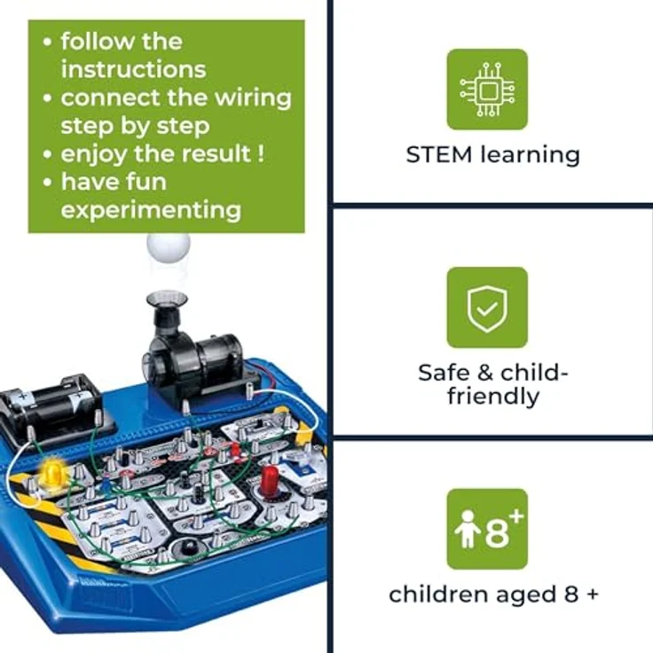 Velleman Elektronik-Projektset für Kinder ab 8 Jahren, 25 Experimente zur Förderung von STEM-Fähigkeiten, sicher und kinderfreundlich – Bild 4