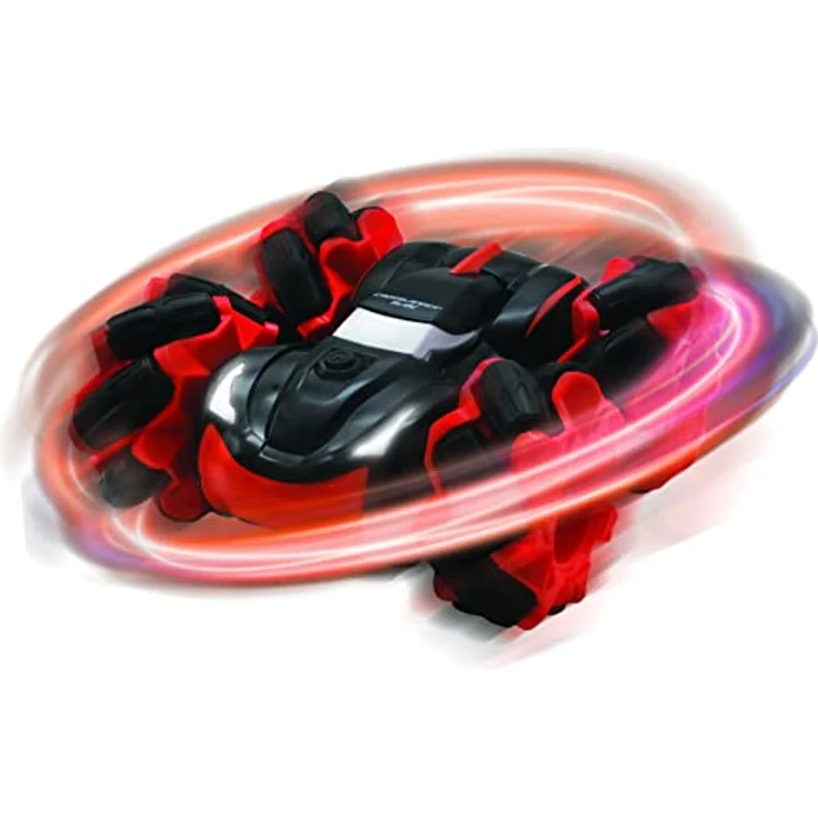 Lexibook, Crosslander® Slide, ferngesteuertes Auto, bis zu 12km/h, Allradantrieb, wendbar, verrückte 360° Stunts, Lichteffekte, wiederaufladbar, RC58 – Bild 2