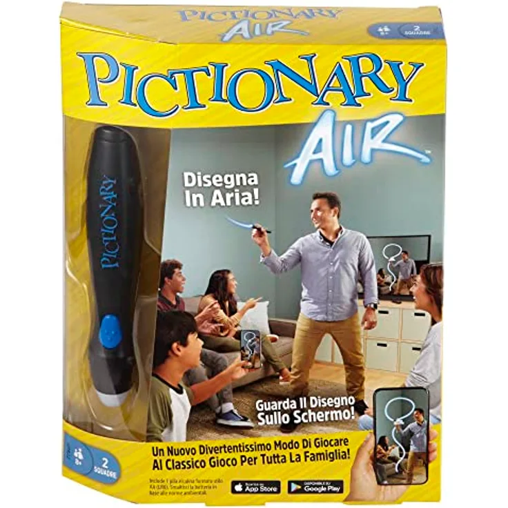 Mattel Pictionary Air, interaktives Zeichenspiel mit App-Funktionalität und Teamspiel-Option