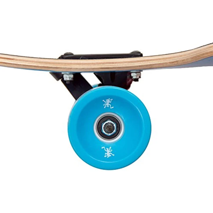 Apollo Longboard Kiribati Special Edition Komplettboard mit High Speed ABEC Kugellagern, inkl. Skate T-Tool, Drop Through Freeride Skaten Cruiser Boards, blau – Bild 3