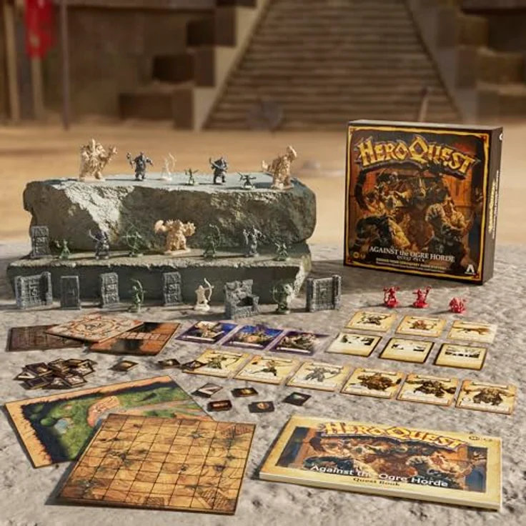 Avalon Hill HeroQuest Die Horde der Oger Abenteuerpack, Erweiterung mit 28 Miniaturen und 10 Herausforderungen für Rollenspiel, englische Fassung – Bild 4