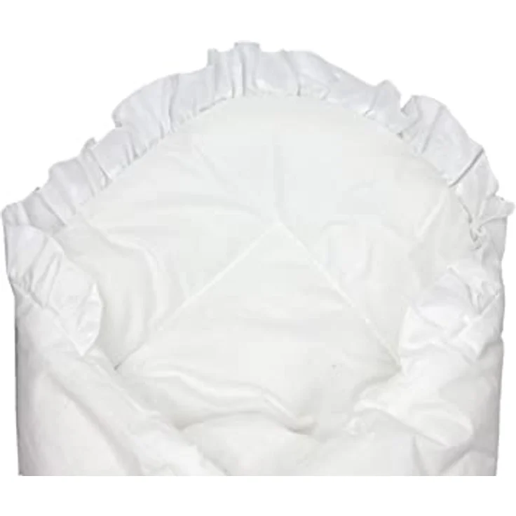 TupTam Unisex Baby Einschlagdecke mit Schleife, Farbe: Weiß, Größe: 70 x 70 cm – Bild 5