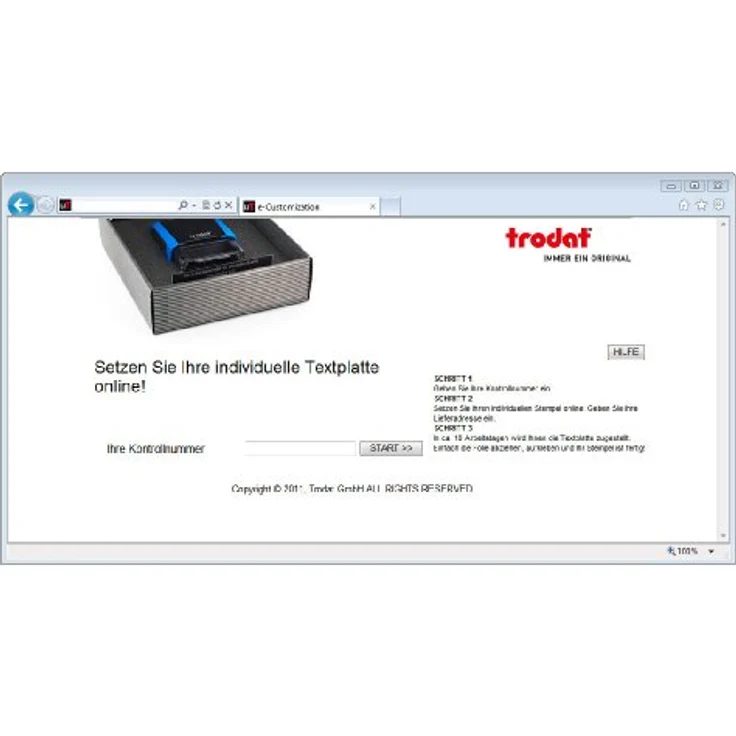 TRODAT Printy 4911 4.0, 4-zeiliger selbstfärbender Taschenstempel mit Hochglanzdesign, schwarz, inkl. Gutschein für individuelle Textplatte – Bild 2
