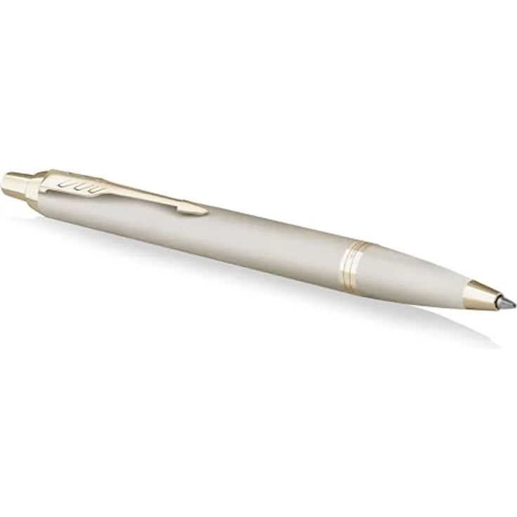 Parker Pen IM Monochrome Champagne, Kugelschreiber mit PVD-Beschichtung, metallic, blau, M – Bild 1