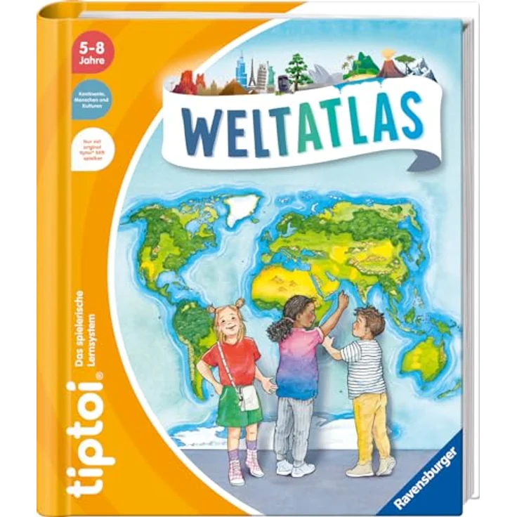 Ravensburger tiptoi® Weltatlas, Lernbuch für Kinder ab 5 Jahren, interaktive Entdeckungstour durch die Welt – Bild 1