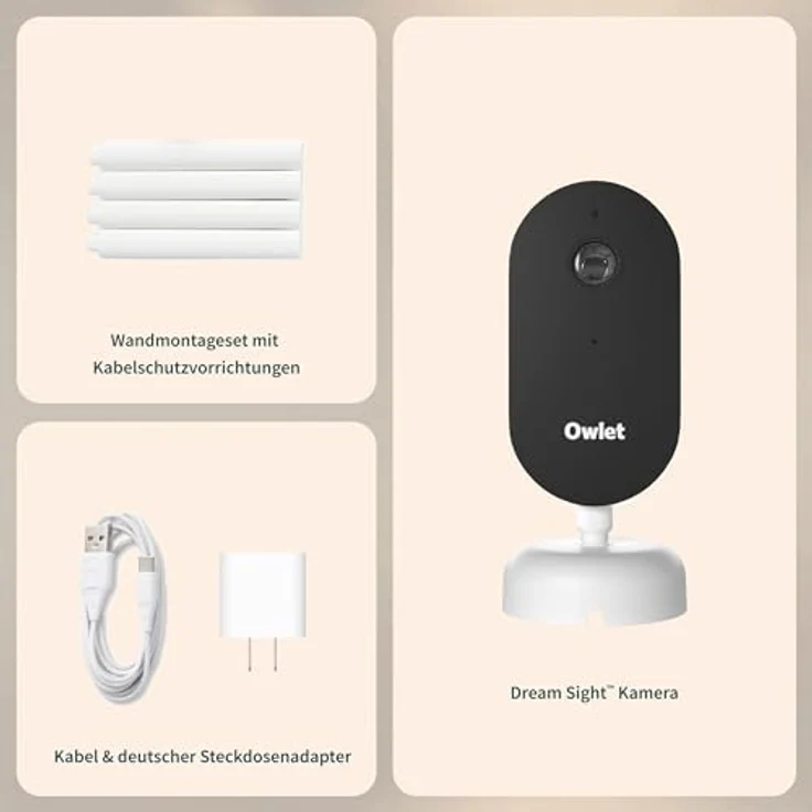 OWLET Dream Sight™ – Smart HD Babyphone mit 2K-Kamera, Nachtsicht, Bewegungs-/Geräuscherkennung, Temperatur- & Luftfeuchtigkeitsüberwachung, sichere WLAN-Verbindung – Bild 3