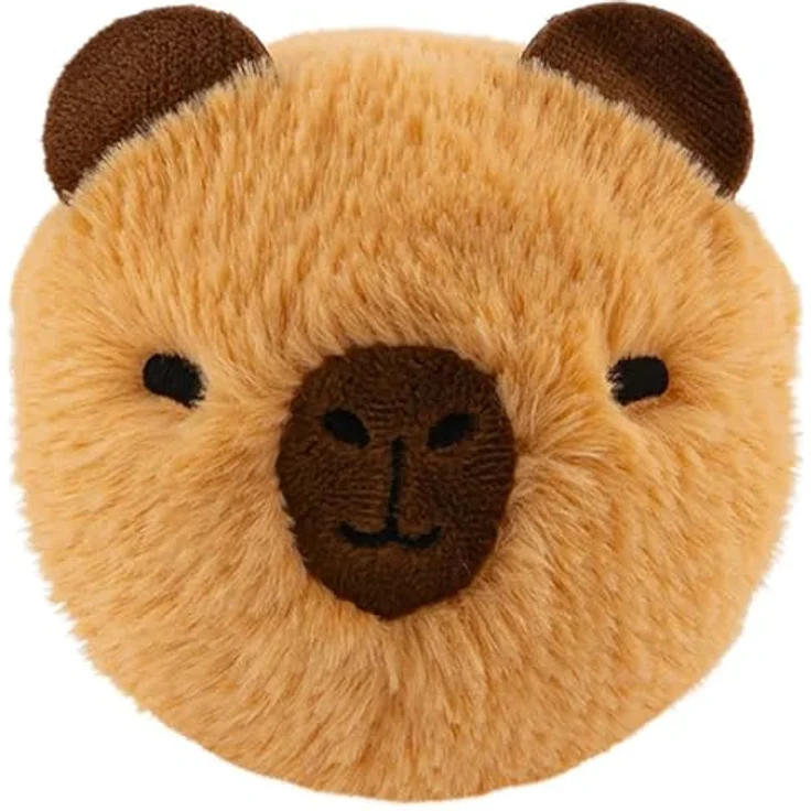 TY Barry Capybara Bouncer Plush, weiches rundes Kapybara-Kuscheltier mit gesticktem Gesicht, braun, geeignet für Kinder und Sammler ab 3 Jahren – Bild 1