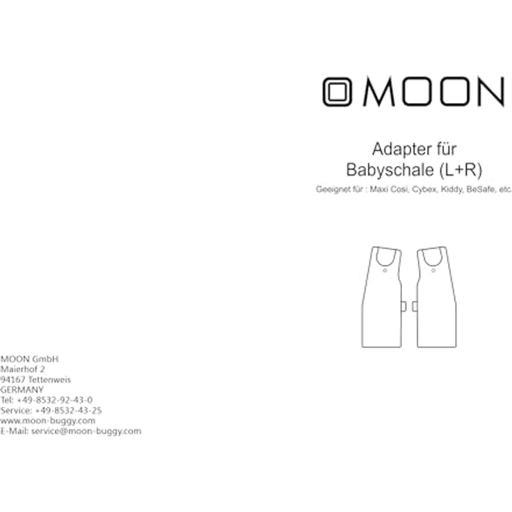 Moon Adapter für Kinderwagen GIO+, passend für Moon Kombi-Kinderwagen und Babyschalen - schwarz – Bild 3