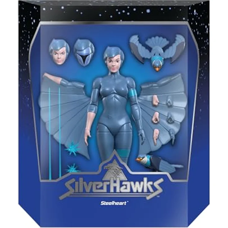 Super7 Funko SilverHawks Ultimates: Steelheart Actionfigur, Schwarz, aus Kunststoff – Bild 2