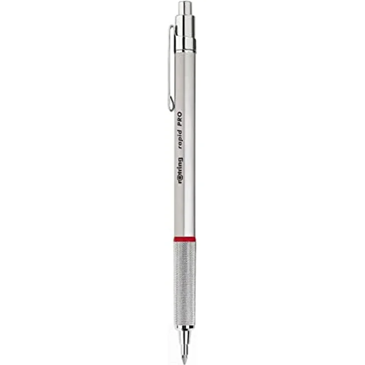Rotring Druckkugelschreiber rapid PRO CHROM, dokumentenecht, Strichfarbe blau, Strichstärke M, Metall-Design – Bild 1