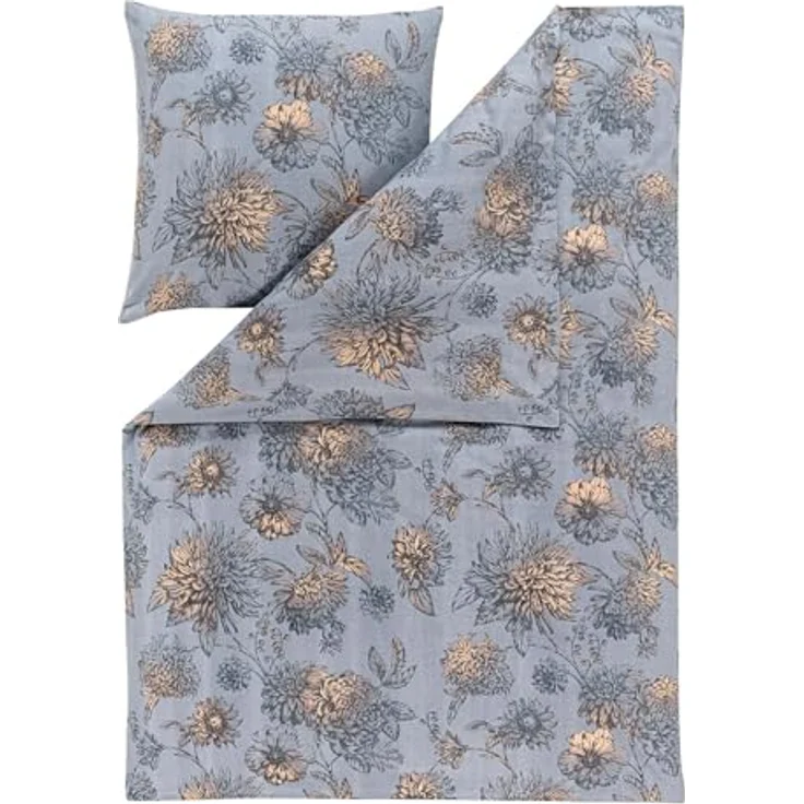 ESTELLA Feinflanell Bettwäsche Luserna rauch, Warme und superweiche Kuschelbettwäsche, 100% Baumwolle, Trocknerfest – Bild 1