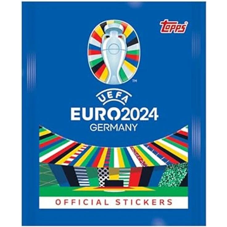 Topps Official EURO 2024 Sticker Collection, Komplettbox mit 100 Päckchen (600 Sticker), farbenfrohes Design und doppelte Sticker Display Box – Bild 2