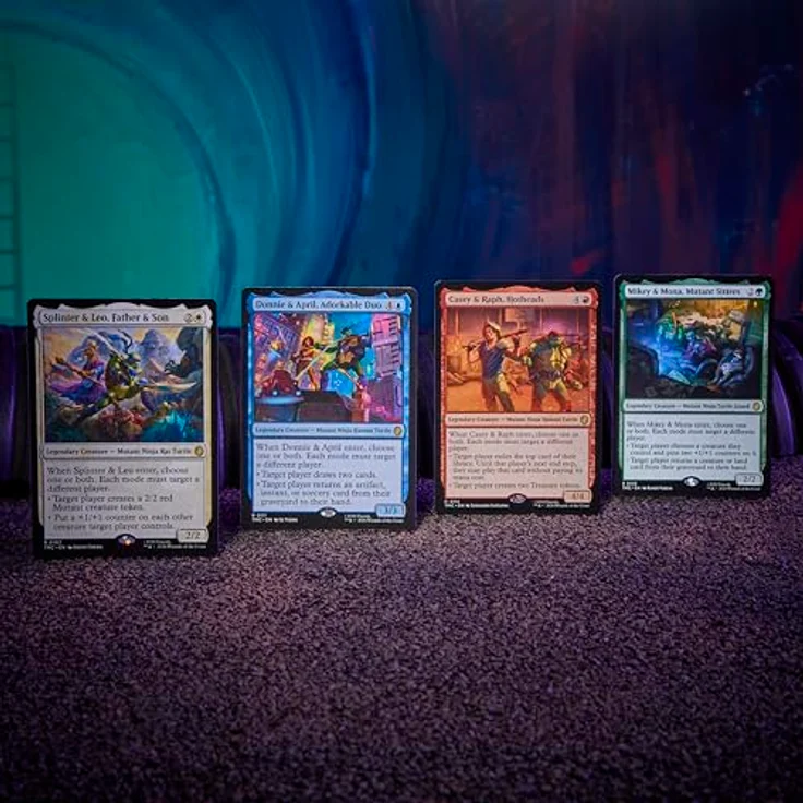Wizards of the Coast Magic: The Gathering Teenage Mutant Ninja Turtles Turtle Team Up, Sammelkartenspiel mit 4 vorgefertigten 60-Karten-Decks und Play-Boostern, Englisch – Bild 4