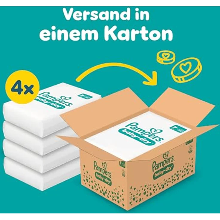 Pampers Baby-Dry Größe 7, 132 Windeln, 15kg+, 12 Stunden Auslaufschutz, dermatologisch getestet – Bild 2