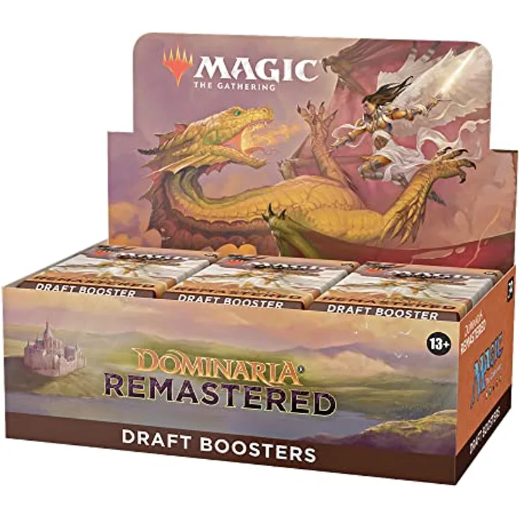 Wizards of the Coast Magic the Gathering Dominaria Remastered Draft-Booster Display (36) English, Nostalgic Journey through Dominaria's Timeless World, Classic Cards in New Aesthetic
