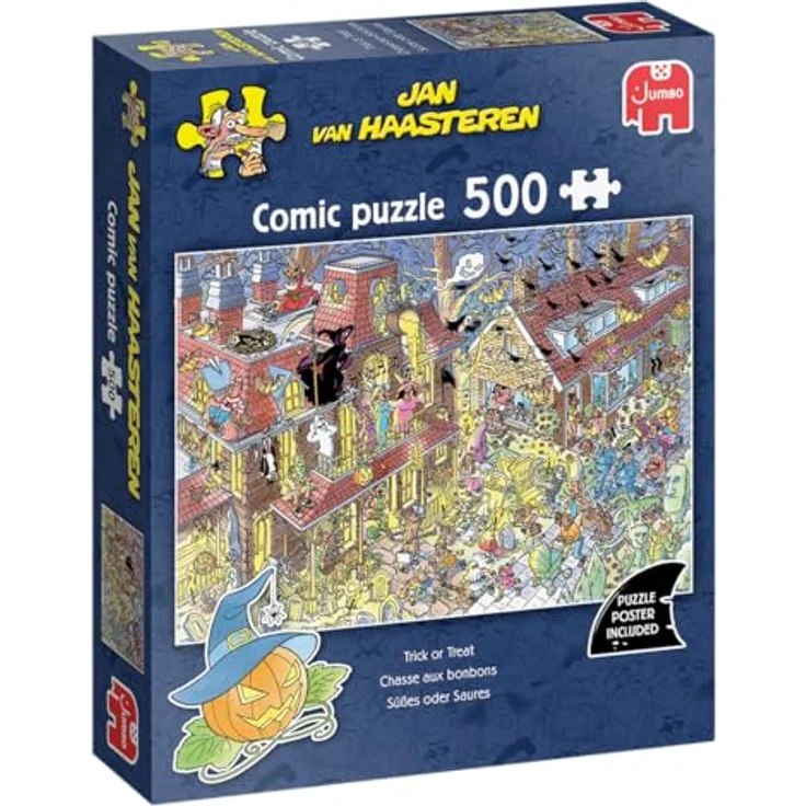 Jan van Haasteren - Süßes oder Saures, 500 Teile Halloween Puzzle, umweltfreundlich aus 100% recyceltem Karton – Bild 1