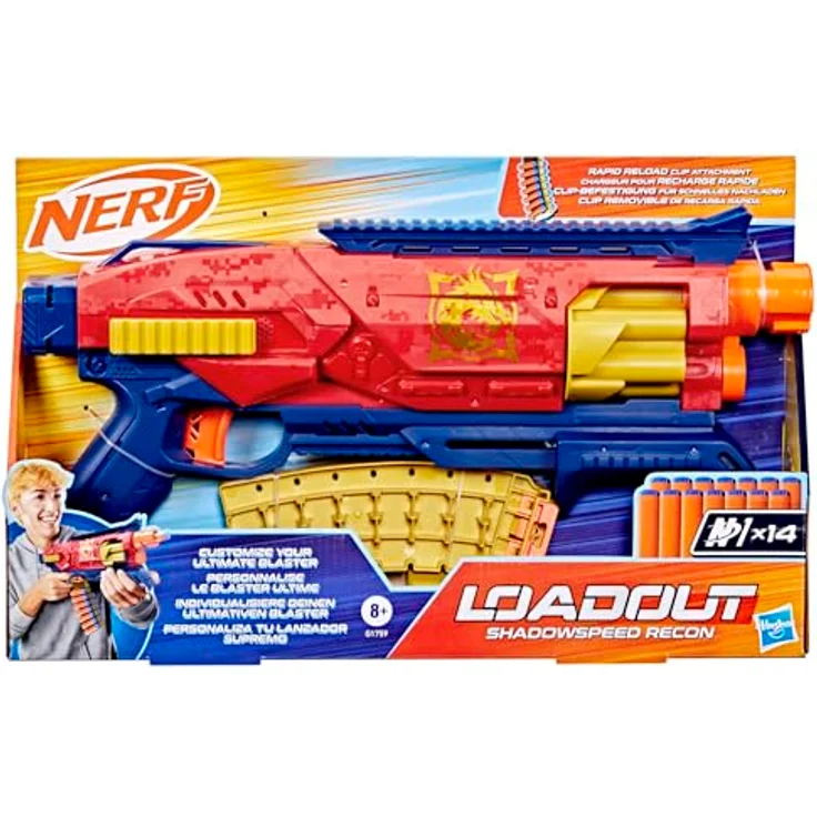 NERF Loadout Shadowspeed Recon Blaster, inkl. 14 N1 Schaumstoff-Darts, abnehmbare Halterung zur Dart-Aufbewahrung, pump-action Abschussvorrichtung, Outdoor-Spielzeug für Kinder ab 8 Jahren – Bild 3