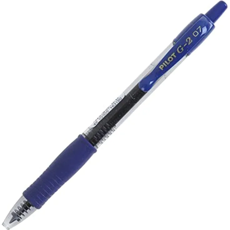 Pilot 6 Stück G2 07 Gel-Kugelschreiber, mittlere Spitze, Blau