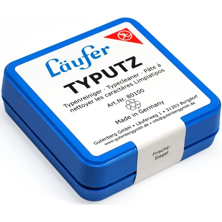 Läufer Typutz Typenreiniger, Knetmasse zur Reinigung von Schreibmaschinentypen und Stempeln, grün, 10 Stück