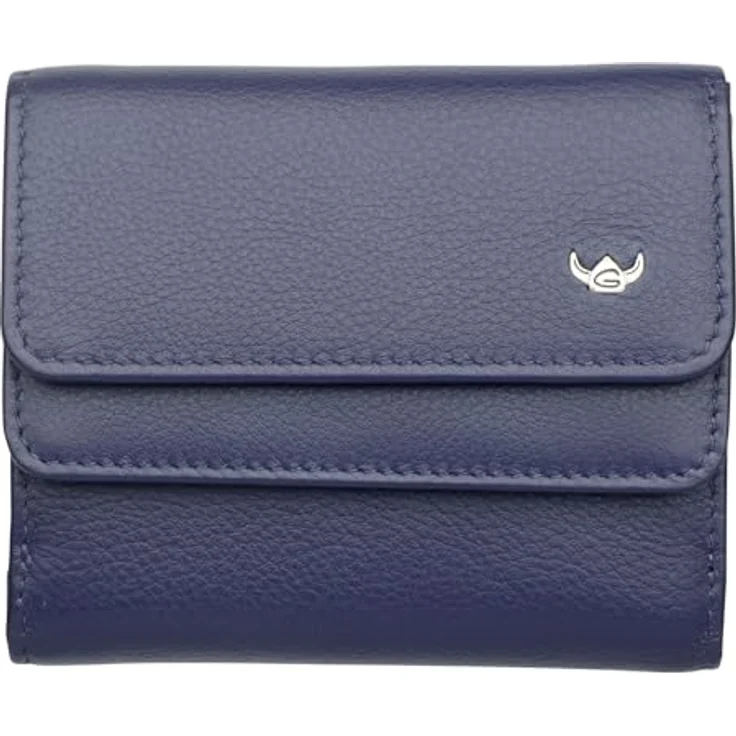 Golden Head Madrid RFID Protect Billfold Coin Wallet with Front Flap Snap Closure Blue, Kinderportemonnaie mit RFID-Schutz – Bild 1