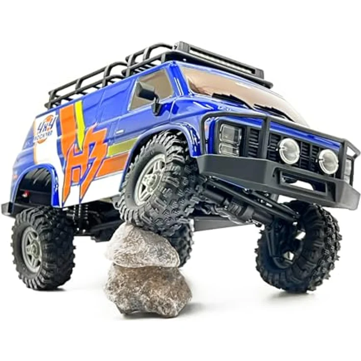 Absima Crawler CR18P EVO-V2 Rock Van, 4WD Elektrocrawler im Maßstab 1:18, blau, Ready-to-Run (RTR) – Bild 3