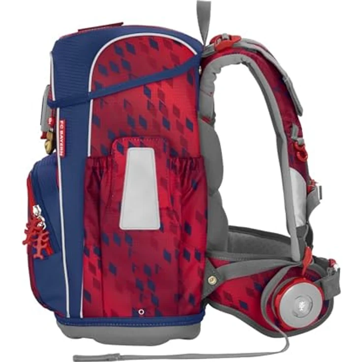 Step by Step Schulranzen-Set CLOUD FC Bayern “Mia san Mia”, 5-teilig, ergonomisch, rot blau, höhenverstellbar mit Hüft- und Brustgurt, 19 Liter, mit Reflektoren für Jungen und Mädchen ab der 1. Klasse – Bild 5