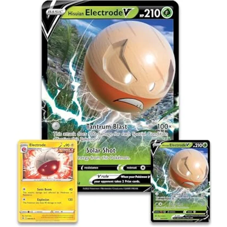 Pokémon Hisuian Electrode V Collection Box - EN, Spielbare Folien-Promo-Karte, übergroße Folienkarte inklusive – Bild 3