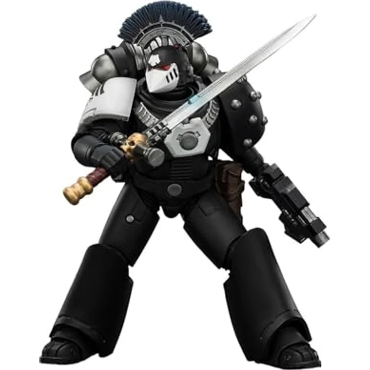 JOYTOY Warhammer 40,000 Actionfigur Raven Guard MkVI Tactical Sergeant, 12 cm, mit Energieschwert und Bolter, voll beweglich, detailreich, 1:18 Maßstab – Bild 1