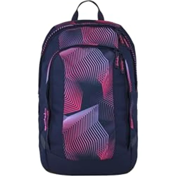Satch air Schulranzen 26L, gepolstert mit Laptopfach, standfest, Seismic Pink - Dunkelblau – Bild 1